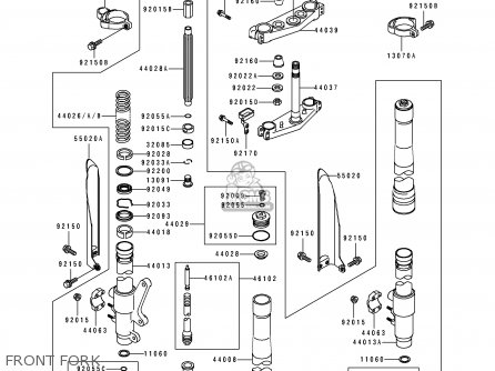 FRONT FORK - KX500-E9 1997 EUROPE AS