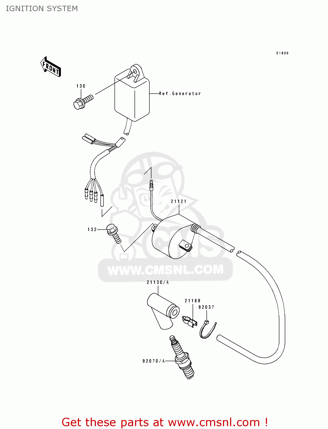 IGNITION SYSTEM KX500-E9 1997 USA CANADA