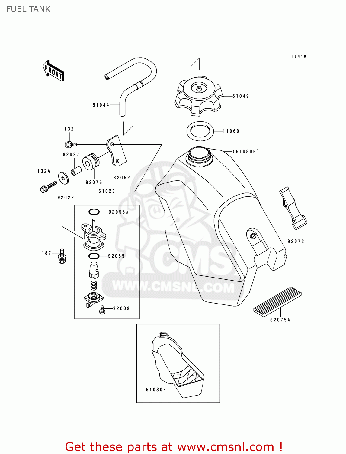FUEL TANK KX500-E9 1997 USA CANADA