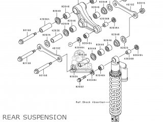 REAR SUSPENSION - KX500-E9 1997 USA CANADA