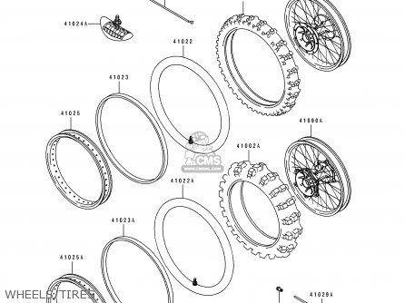 WHEELS/TIRES - KX500-E9 1997 USA CANADA