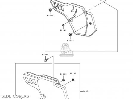 SIDE COVERS - KX500-E9 1997 USA CANADA