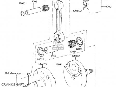CRANKSHAFT - KX60-A1 1983 A1/A2