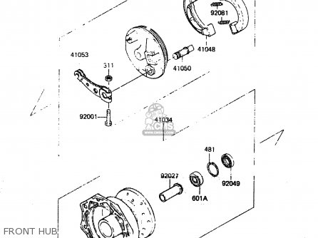 FRONT HUB - KX60-A1 1983 A1/A2