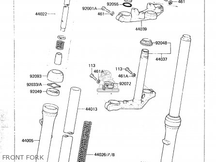 FRONT FORK - KX60-A1 1983 A1/A2