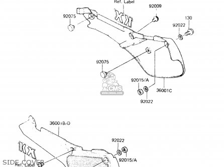 SIDE COVER - KX60-A1 1983 A1/A2
