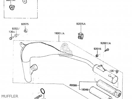 Kawasaki KX60-A1 1983 A1/A2 parts lists and schematics