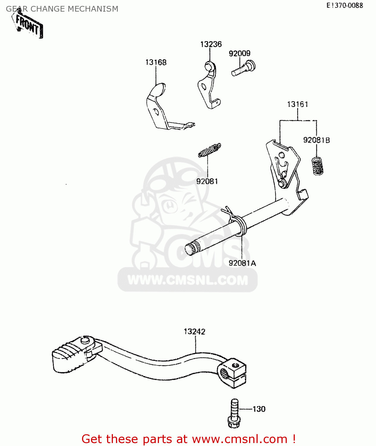 GEAR CHANGE MECHANISM KX60-A2 1984 A1/A2