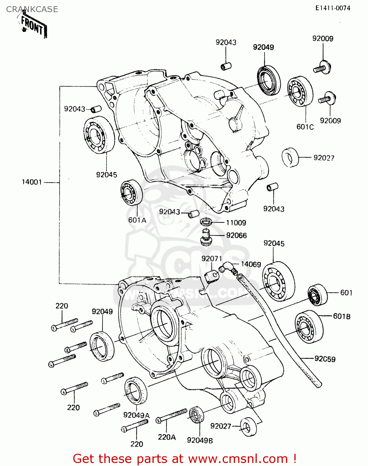 CRANKCASE KX60-A2 1984 A1/A2