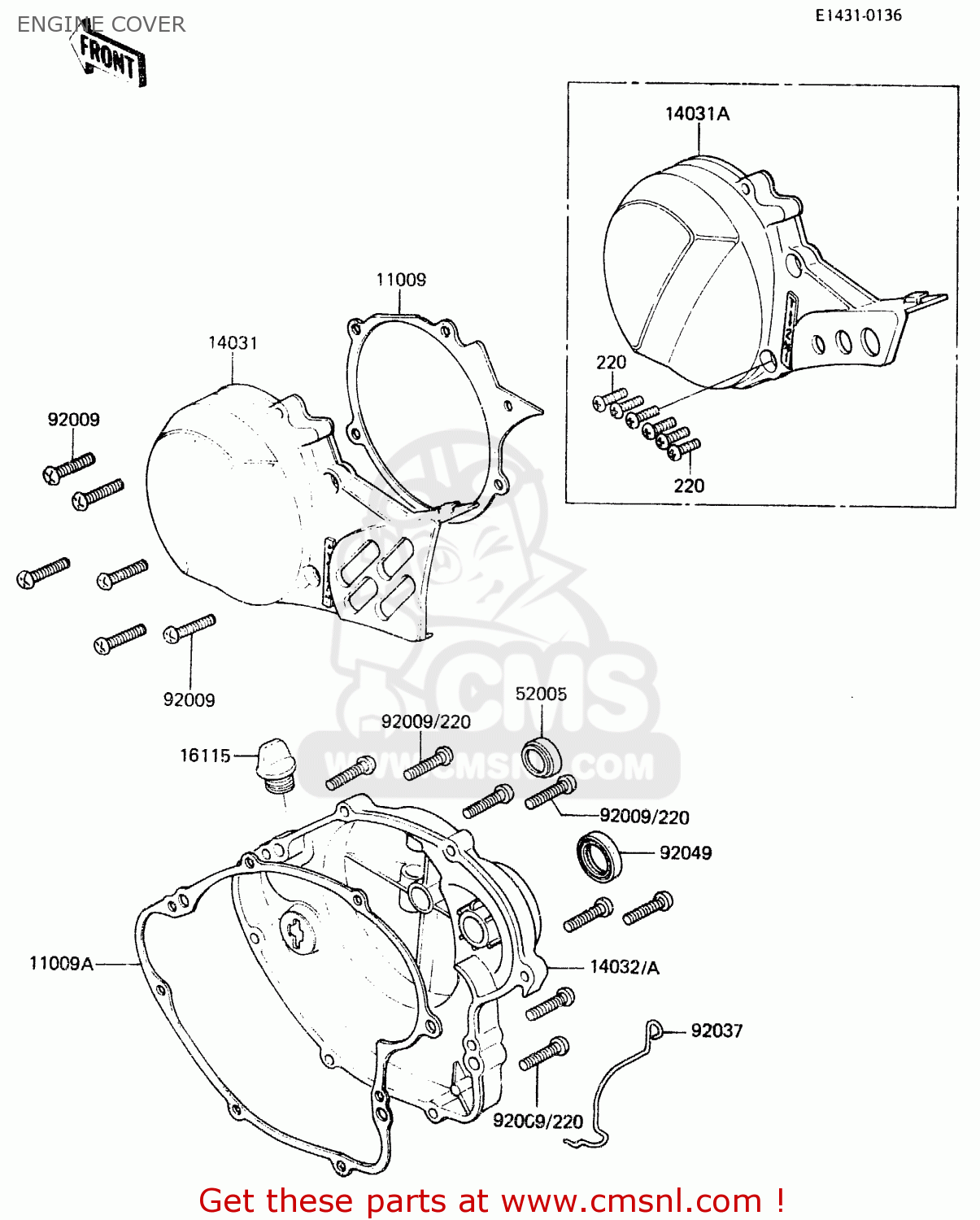 ENGINE COVER KX60-A2 1984 A1/A2