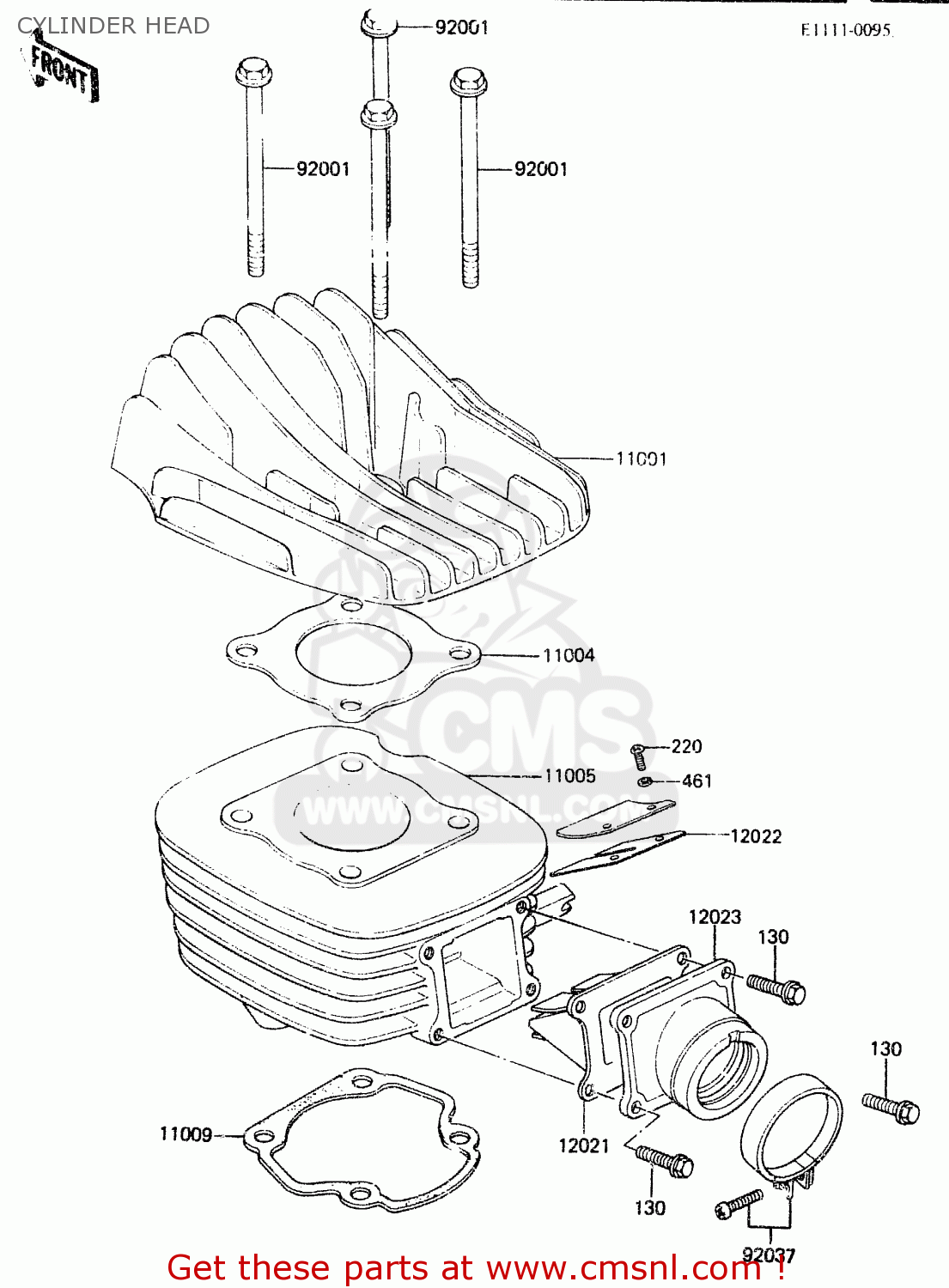 CYLINDER HEAD KX60-A2 1984 A1/A2