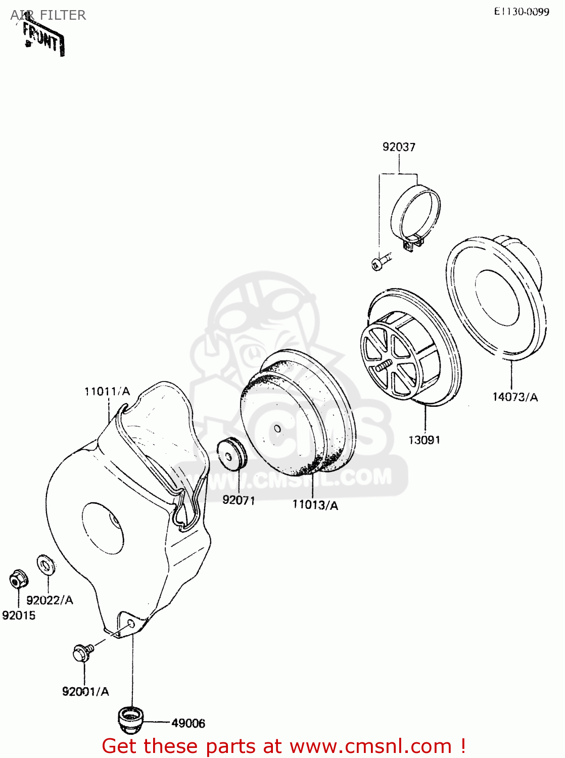 AIR FILTER KX60-A2 1984 A1/A2