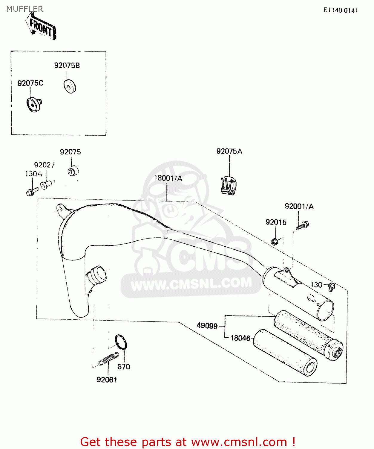 MUFFLER KX60-A2 1984 A1/A2