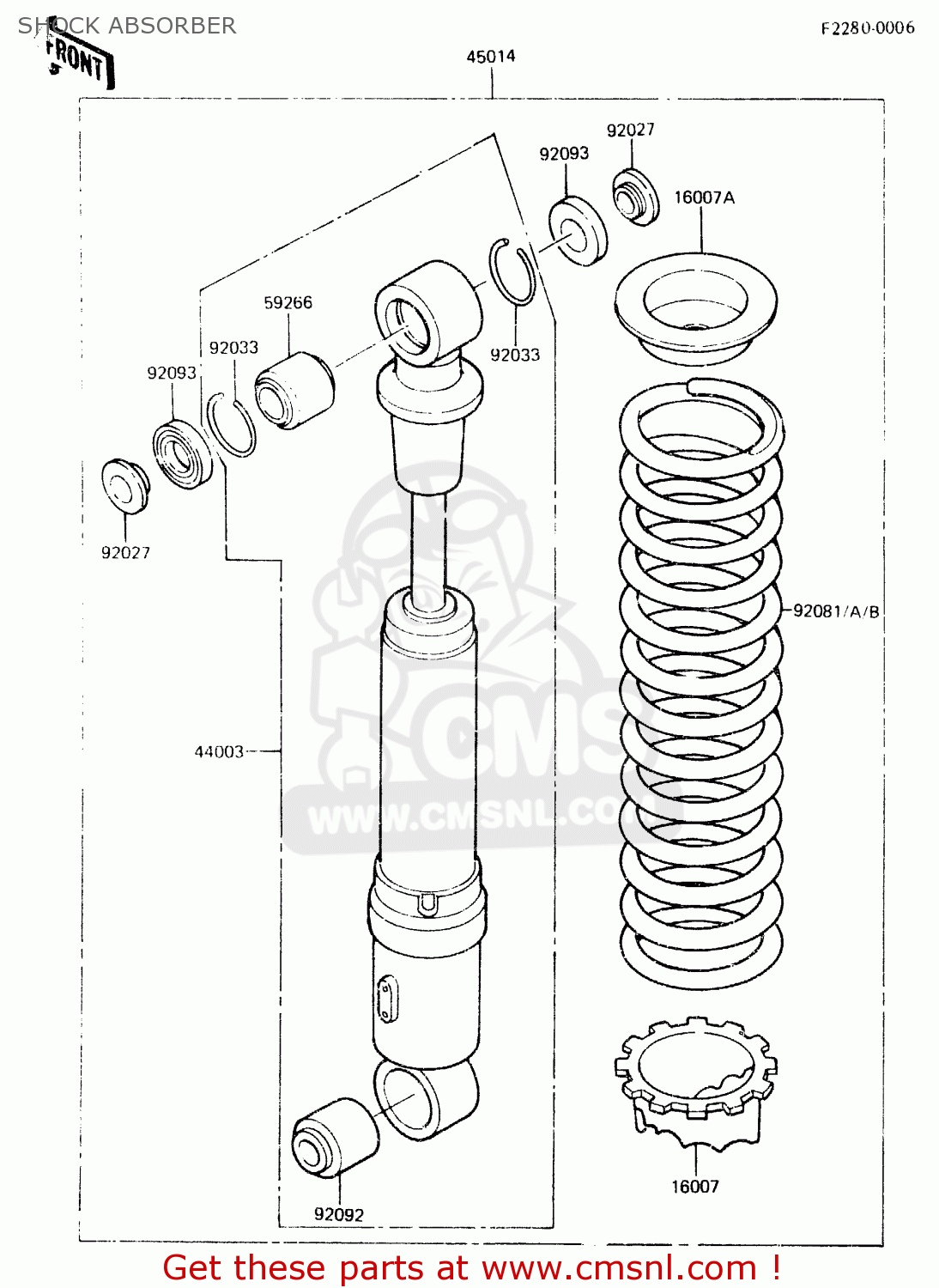 SHOCK ABSORBER KX60-A2 1984 A1/A2