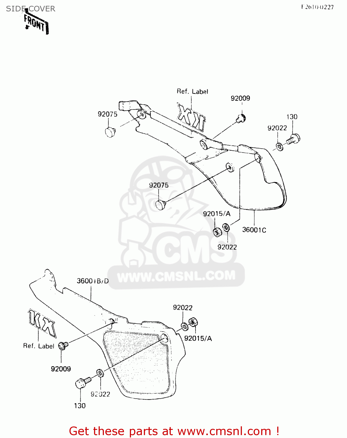 SIDE COVER KX60-A2 1984 A1/A2