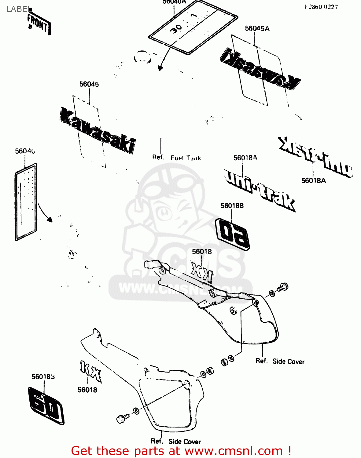 LABEL KX60-A2 1984 A1/A2