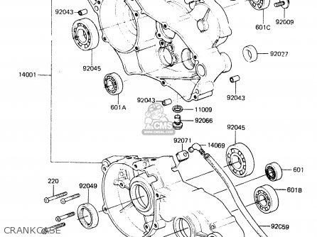 CRANKCASE - KX60-A2 1984 A1/A2