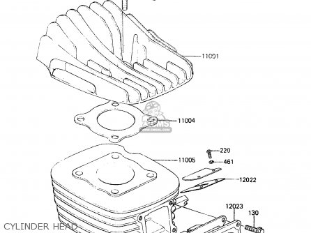 CYLINDER HEAD - KX60-A2 1984 A1/A2