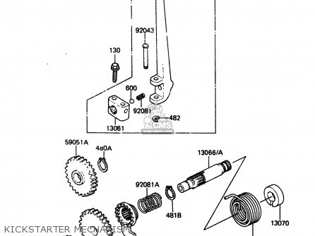 KICKSTARTER MECHANISM - KX60-A2 1984 A1/A2
