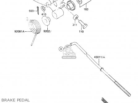 BRAKE PEDAL - KX60-A2 1984 A1/A2