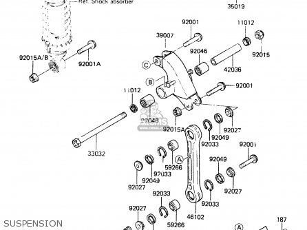 SUSPENSION - KX60-A2 1984 A1/A2