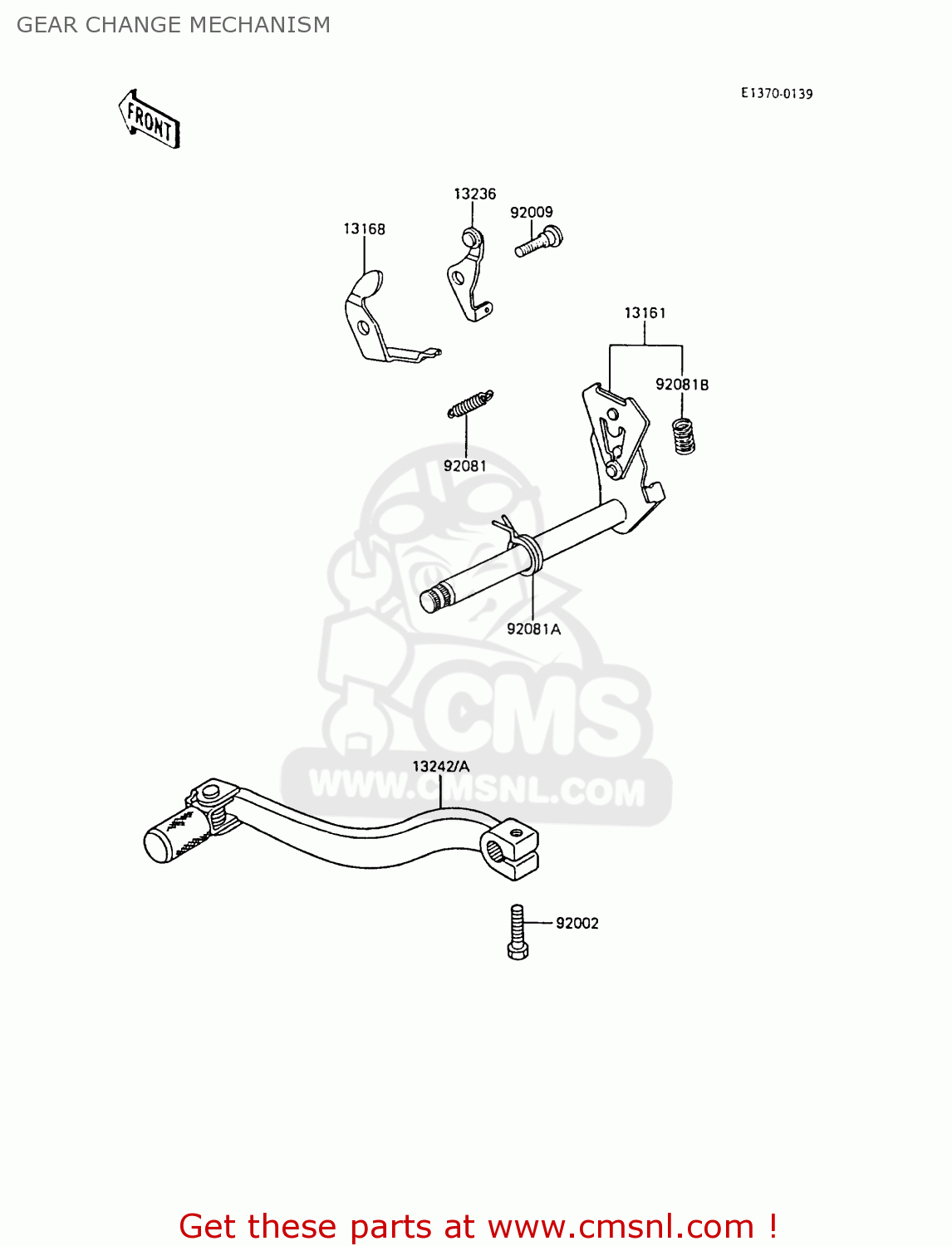 GEAR CHANGE MECHANISM KX60-B1 1985 UNITED KINGDOM