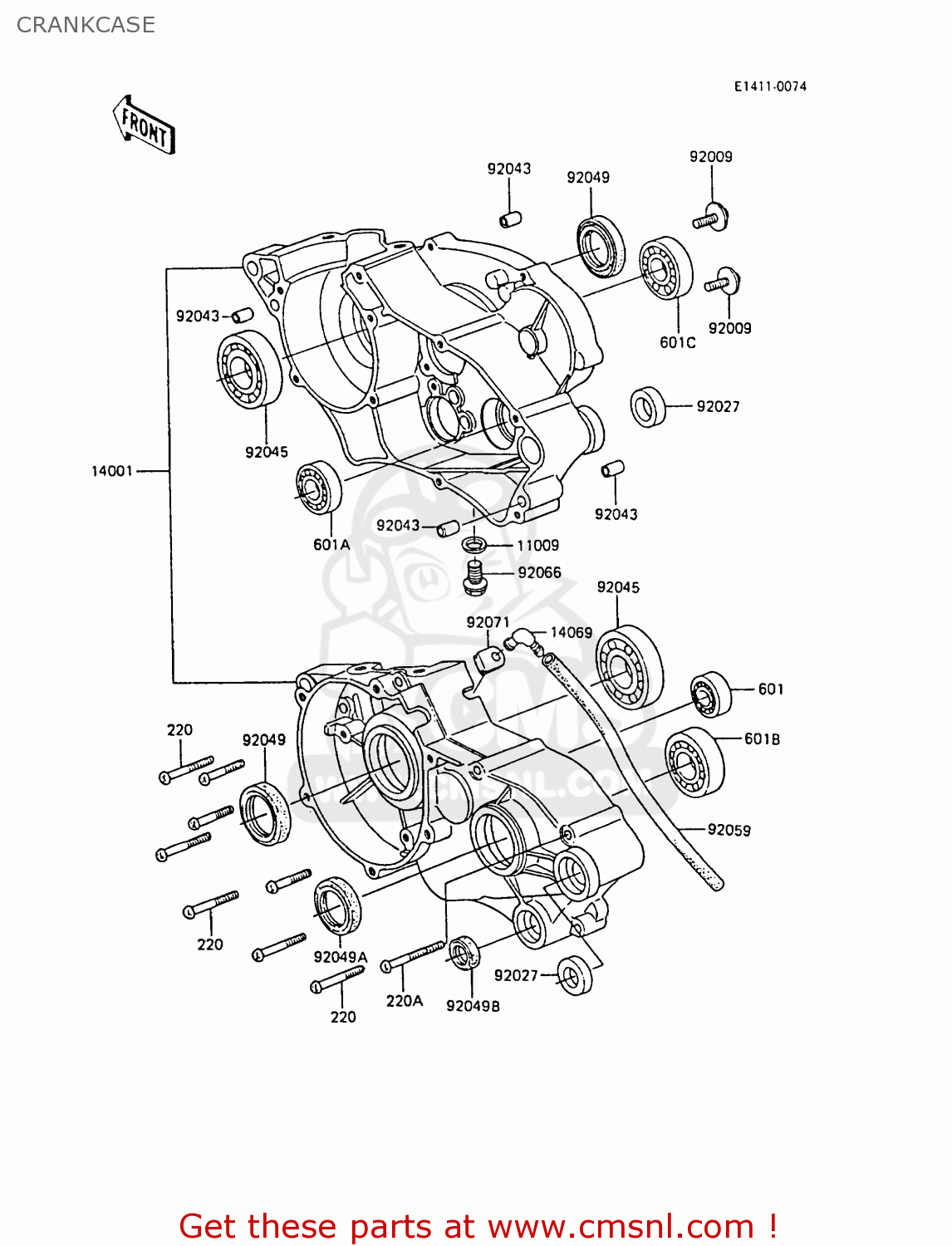 CRANKCASE KX60-B1 1985 UNITED KINGDOM