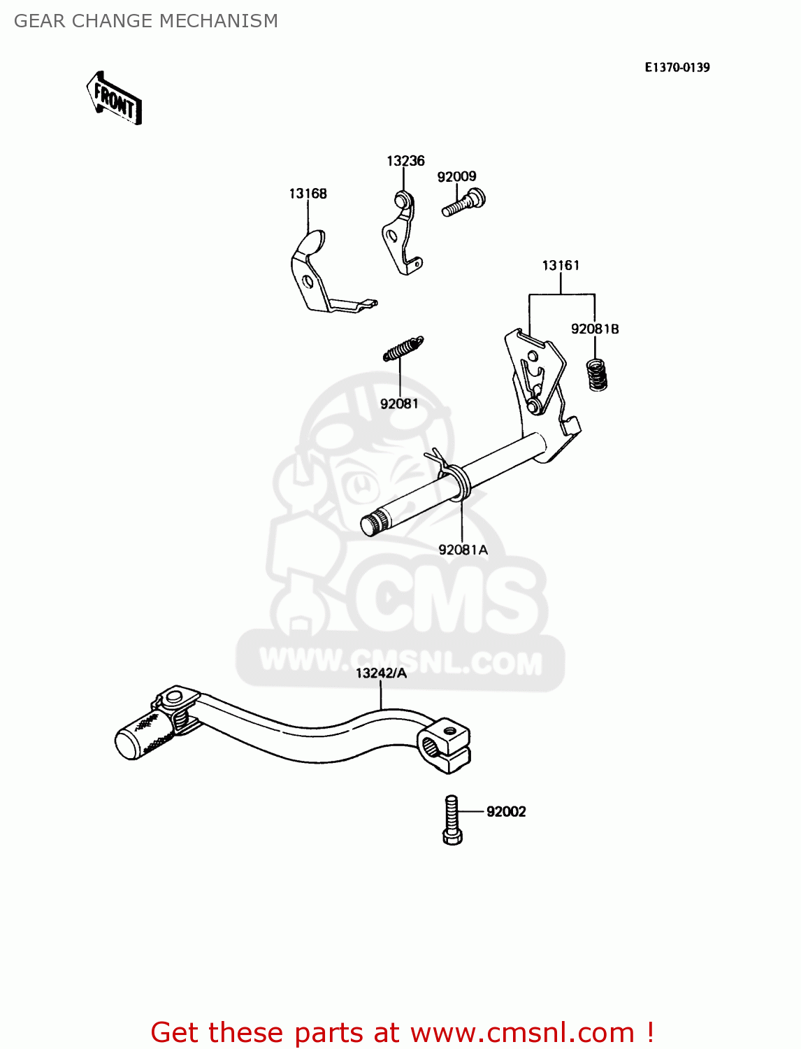 GEAR CHANGE MECHANISM KX60-B1 1985 USA
