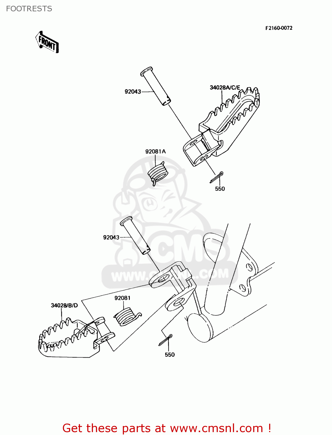 FOOTRESTS KX60-B1 1985 USA