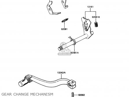 GEAR CHANGE MECHANISM - KX60-B1 1985 USA