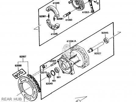 REAR HUB - KX60-B1 1985 USA