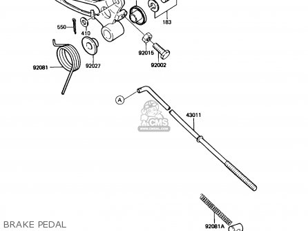 BRAKE PEDAL - KX60-B1 1985 USA
