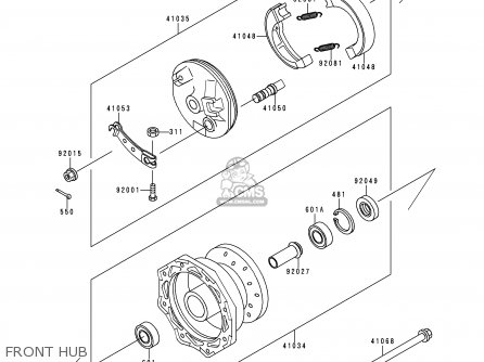 FRONT HUB - KX60-B10 1994 EUROPE AS