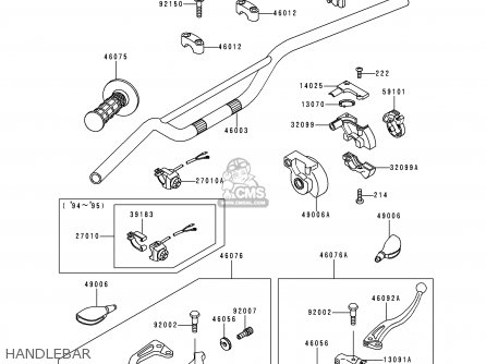 HANDLEBAR - KX60-B10 1994 EUROPE AS