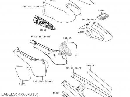 LABELS(KX60-B10) - KX60-B10 1994 EUROPE AS