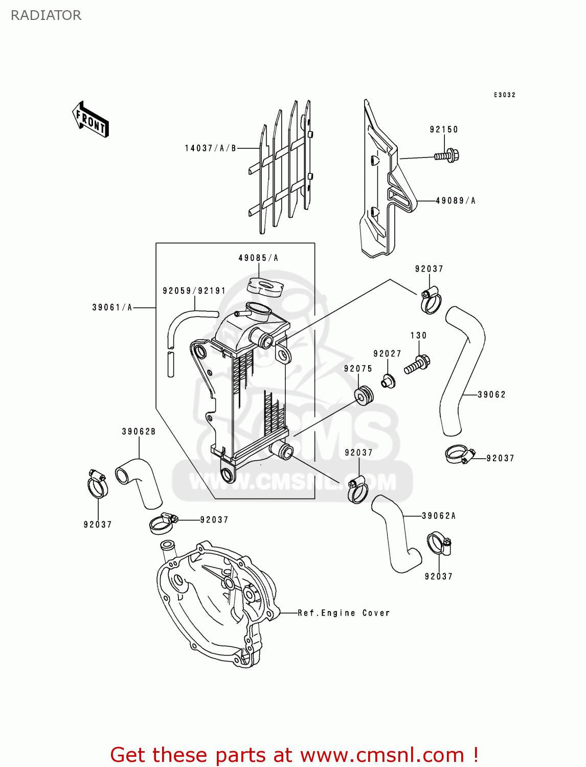 RADIATOR KX60-B10 1994 USA CANADA