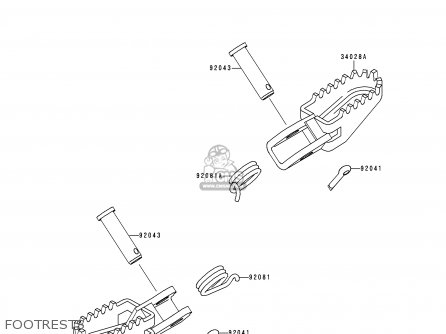 FOOTRESTS - KX60-B10 1994 USA CANADA