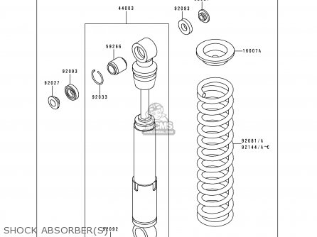 SHOCK ABSORBER(S) - KX60-B10 1994 USA CANADA