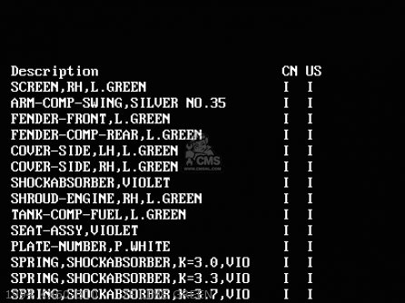 1994 KX60-B10     7F LIME GREEN - KX60-B10 1994 USA CANADA