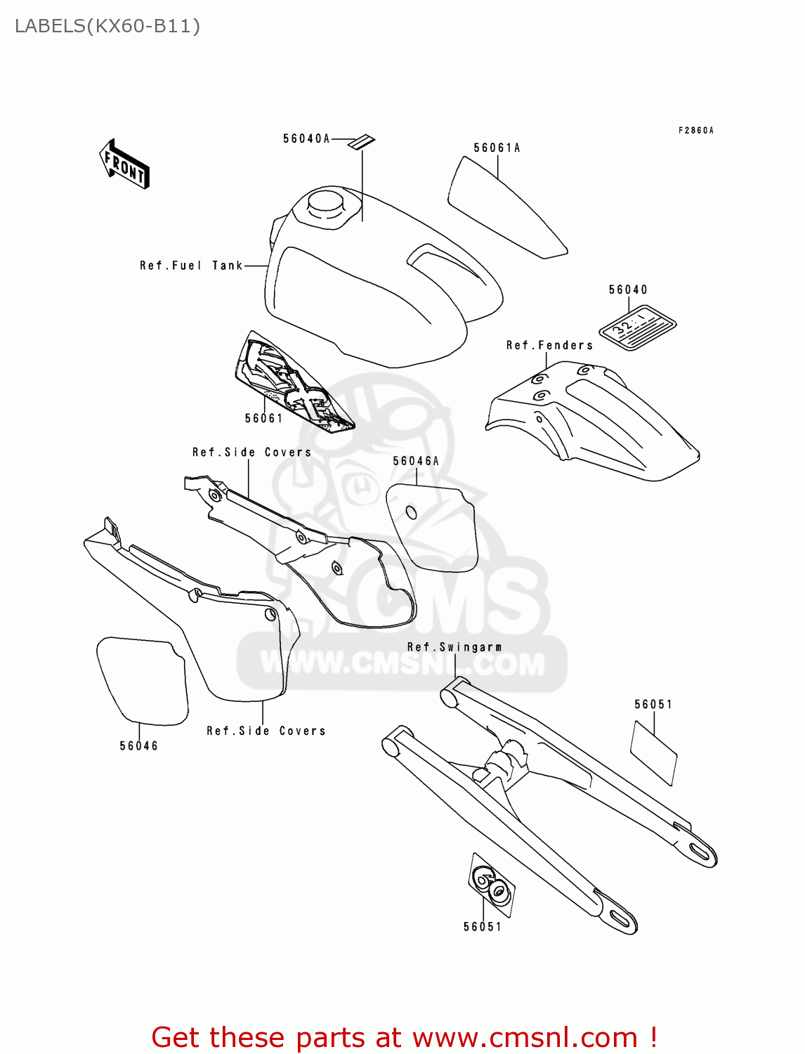 LABELS(KX60-B11) KX60-B11 1995 EUROPE AS