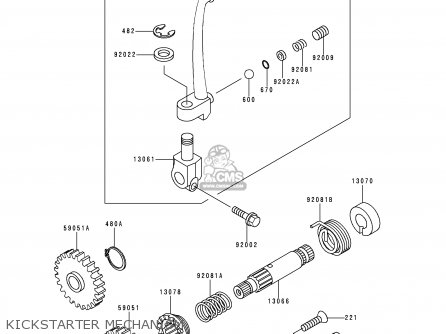 KICKSTARTER MECHANISM - KX60-B11 1995 EUROPE AS