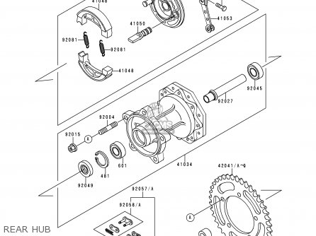 REAR HUB - KX60-B11 1995 EUROPE AS