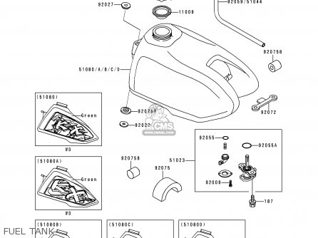 FUEL TANK - KX60-B11 1995 EUROPE AS