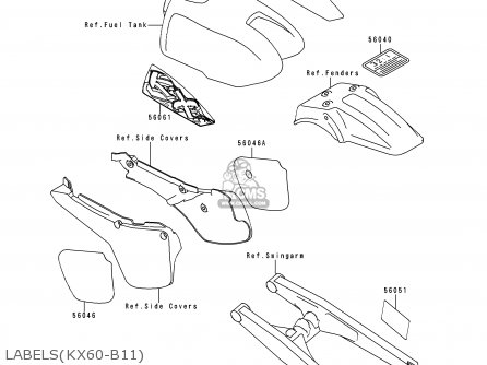 LABELS(KX60-B11) - KX60-B11 1995 EUROPE AS