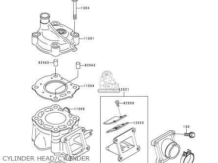 CYLINDER HEAD/CYLINDER - KX60-B11 1995 USA CANADA