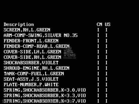 1995 KX60-B11     7F LIME GREEN - KX60-B11 1995 USA CANADA