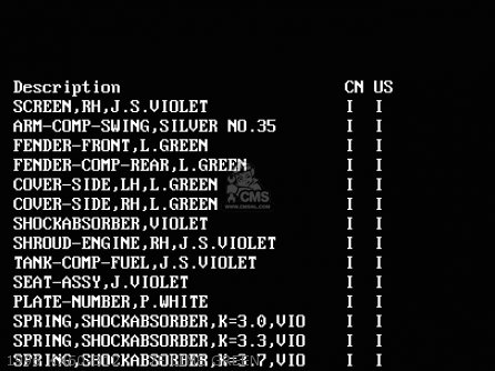 1996 KX60-B12     7F LIME GREEN - KX60-B11 1995 USA CANADA