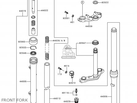 FRONT FORK - KX60-B12 1996 EUROPE AS