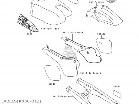 LABELS(KX60-B12) - KX60-B12 1996 EUROPE AS