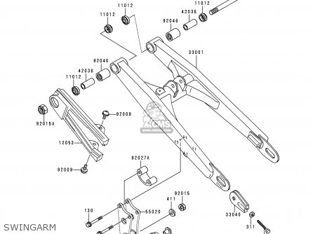 SWINGARM - KX60-B12 1996 USA CANADA